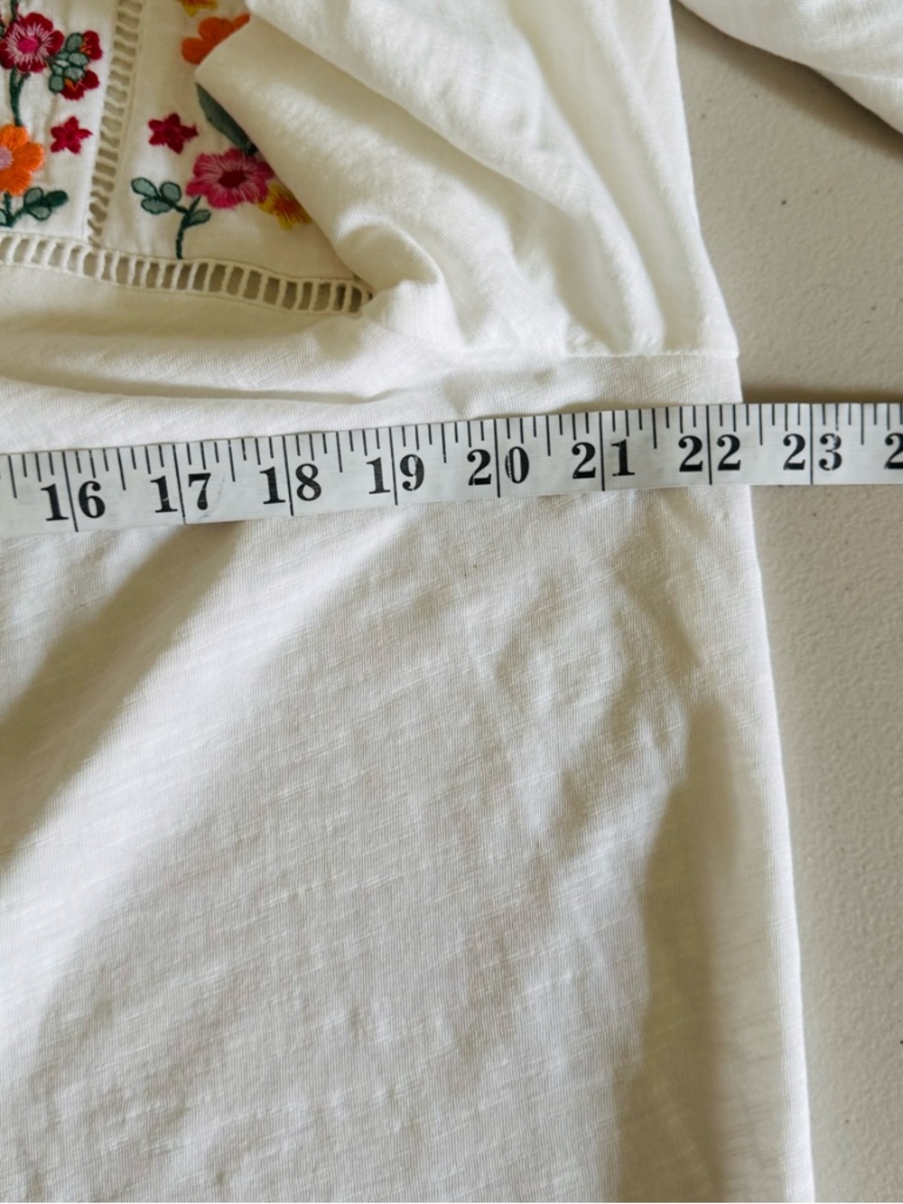 Boden Embroidered Floral Button Front Top - Picture 9 of 10